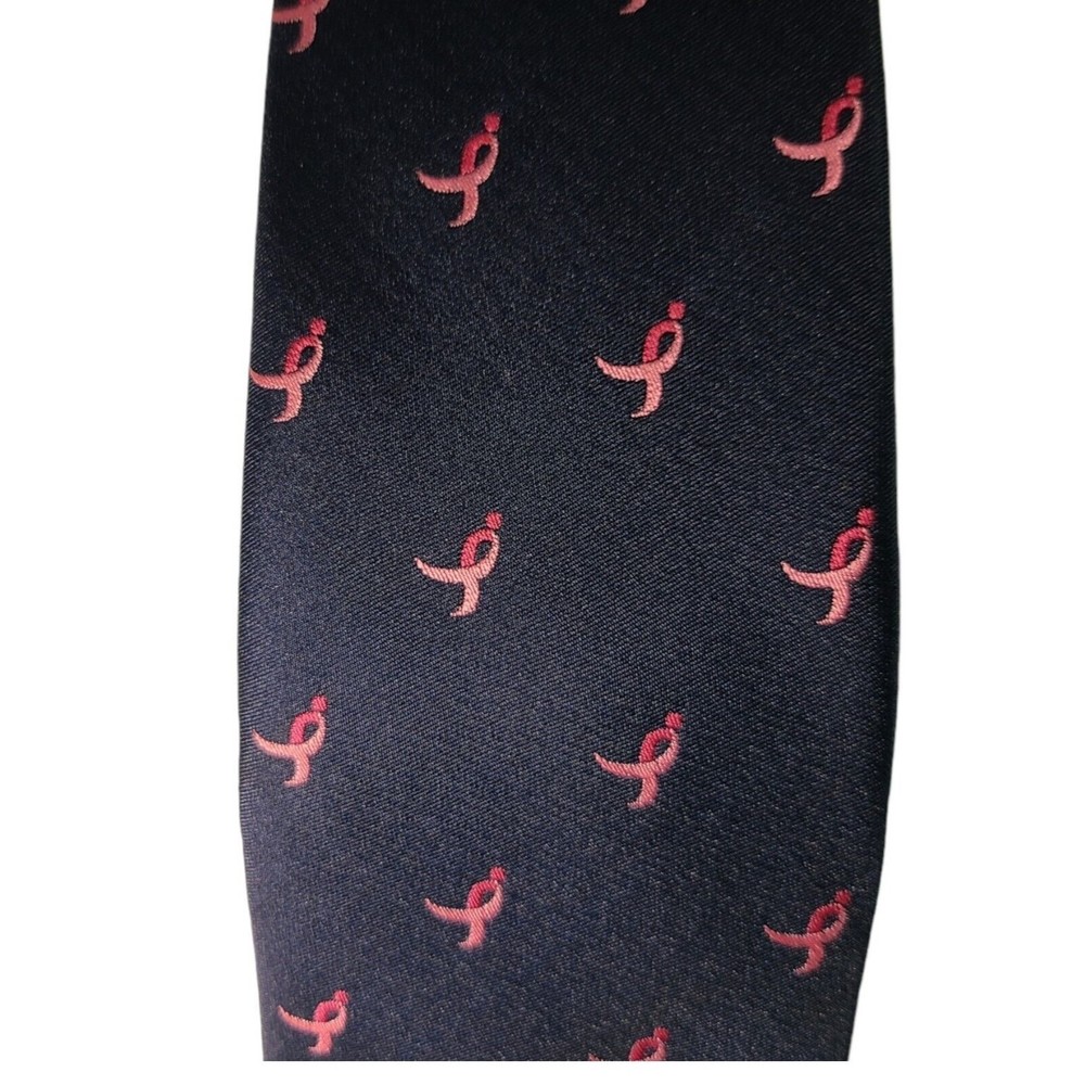 Susan G Komen Breast Cancer Awareness Necktie Pink Ribbons Blue Knots of Hope